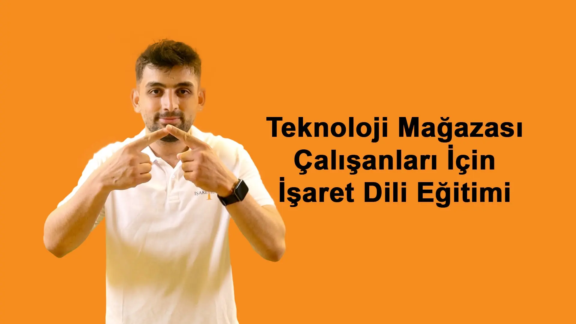 Teknoloji mağazasında işaret dili eğitimi